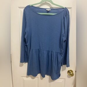 Blue Long Sleeve Top